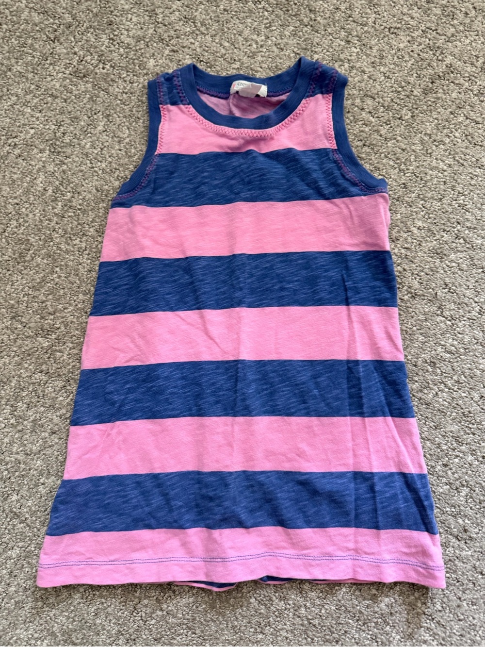 JCrew girls ' Pink & Blue Striped Tank Top dress
